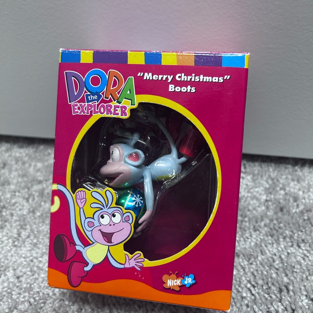 Dora the Explorer Boots Christmas Ornament 2003 NIB